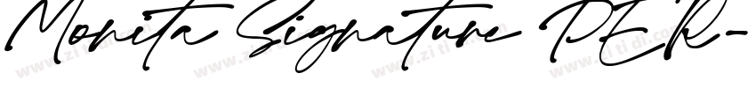 Monita Signature PER字体转换